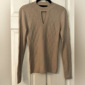 White House Black Market size small,champagne sparkle sweater.